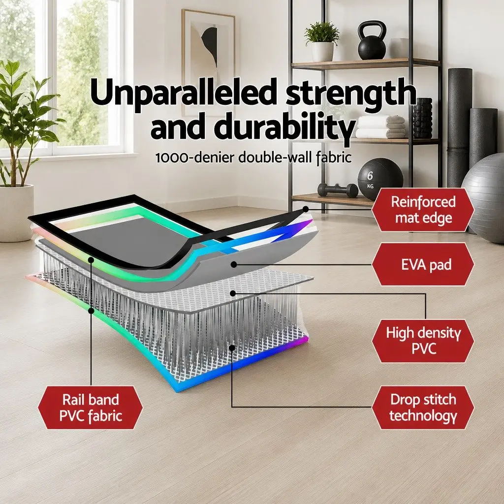 Air Track Gymnastics Mat Inflatable 4M Cushioned Surface for Safe Landings