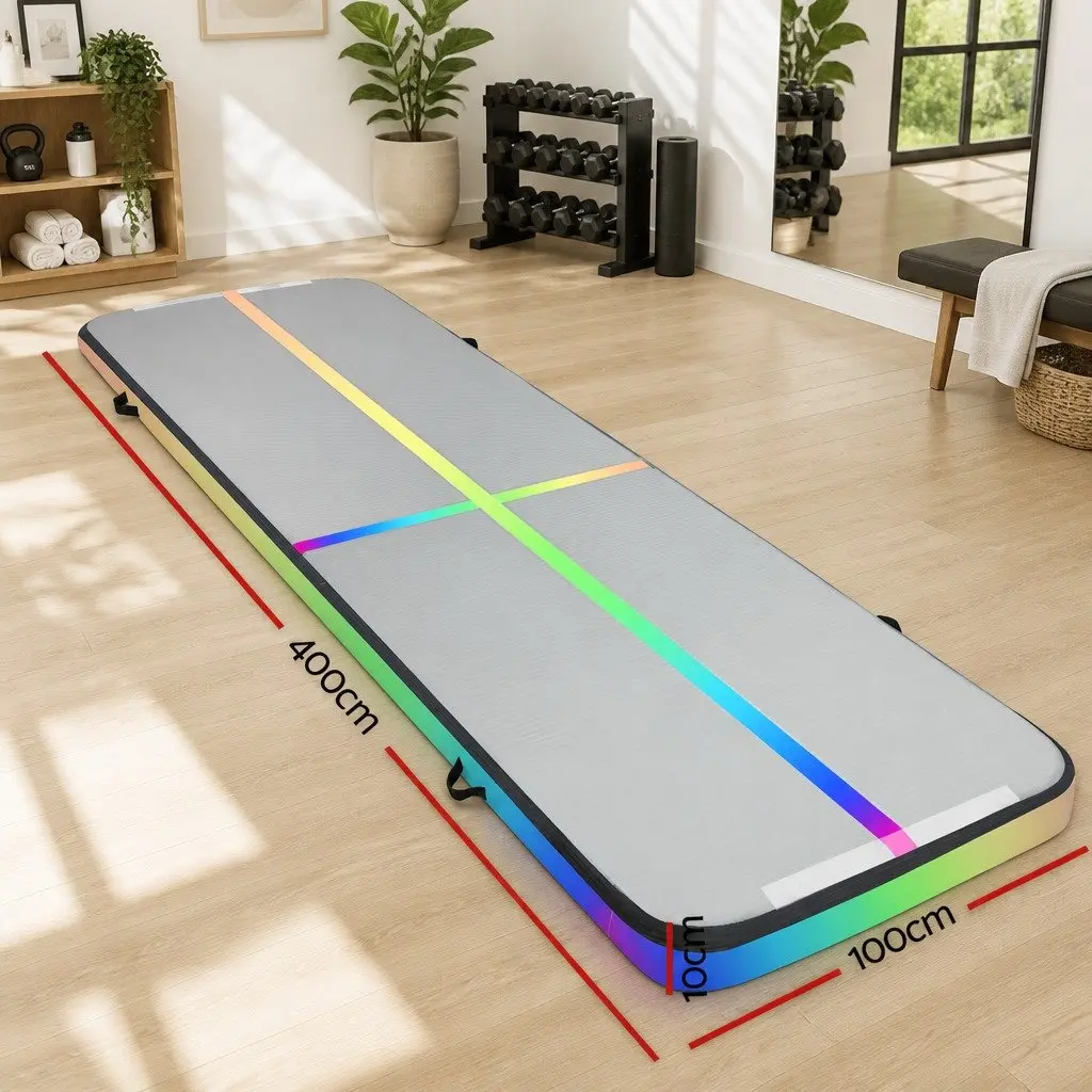 Air Track Inflatable Gymnastics Mat 4M Tumbling Yoga Exercise Fitness Pad