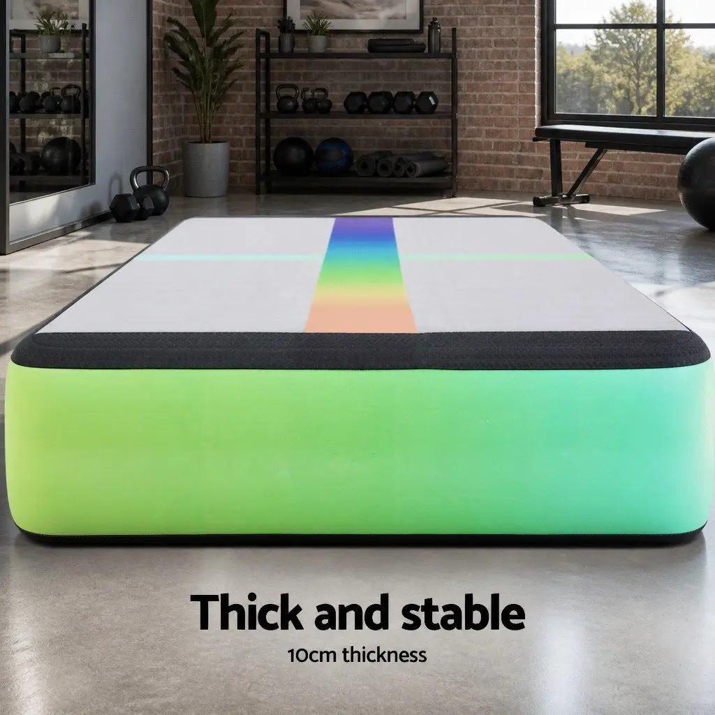 Air Track Mat Inflatable 4M Anti-Slip Double-Wall Fabric for Gymnastics Cheerleading Yoga Fitness Training
