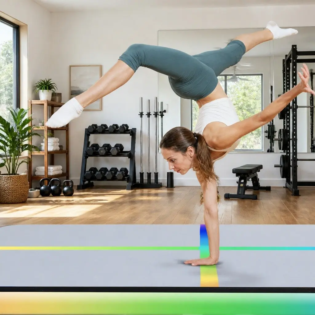 Air Track Mat Inflatable 4M Gymnastics Exercise Cushioned Surface