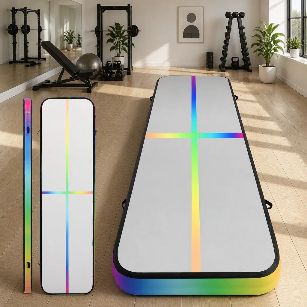 Air Track Mat Inflatable 4M Gymnastics Exercise Cushioned Surface