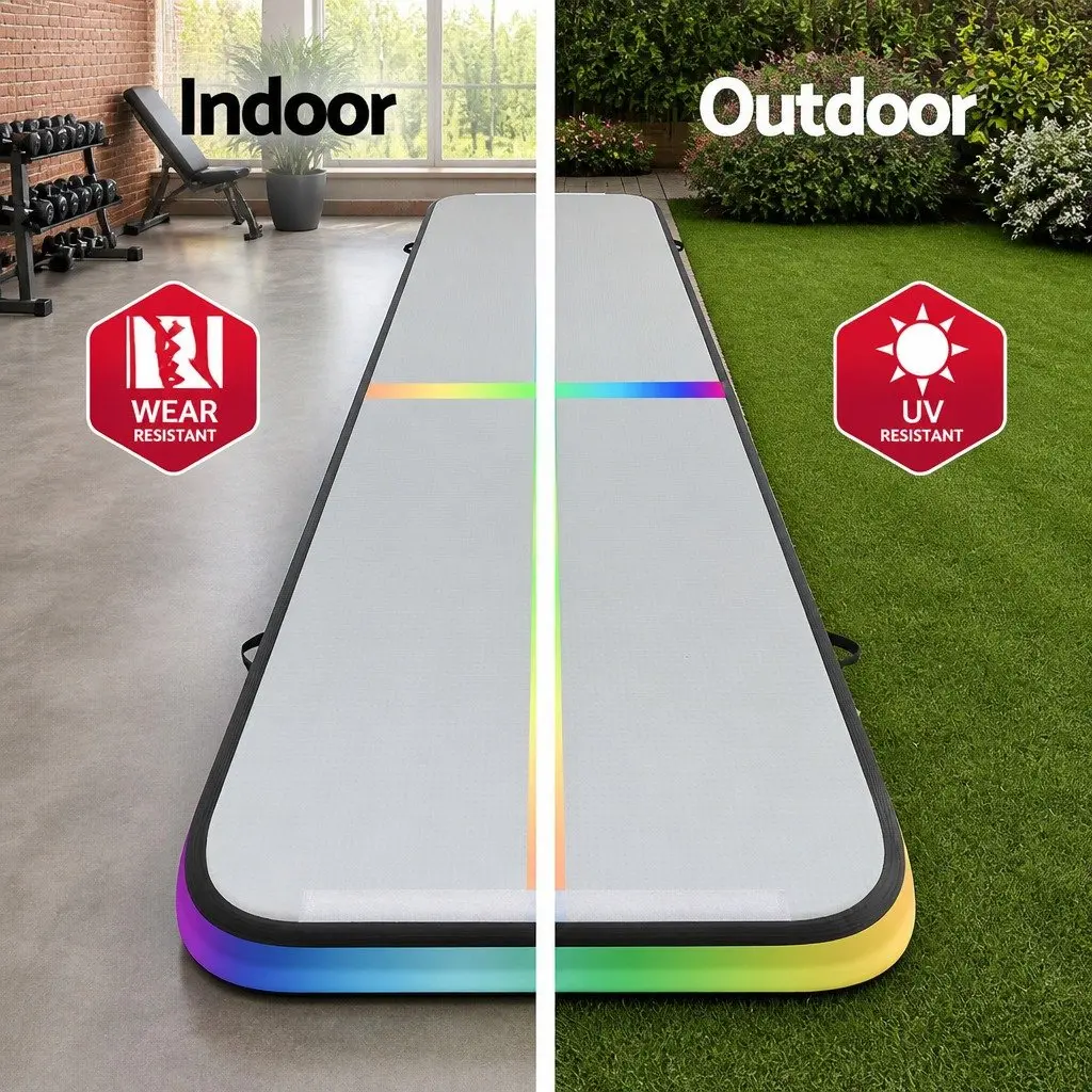 5M Air Track Gymnastics Mat Inflatable Exercise Training Anti-Slip Surface