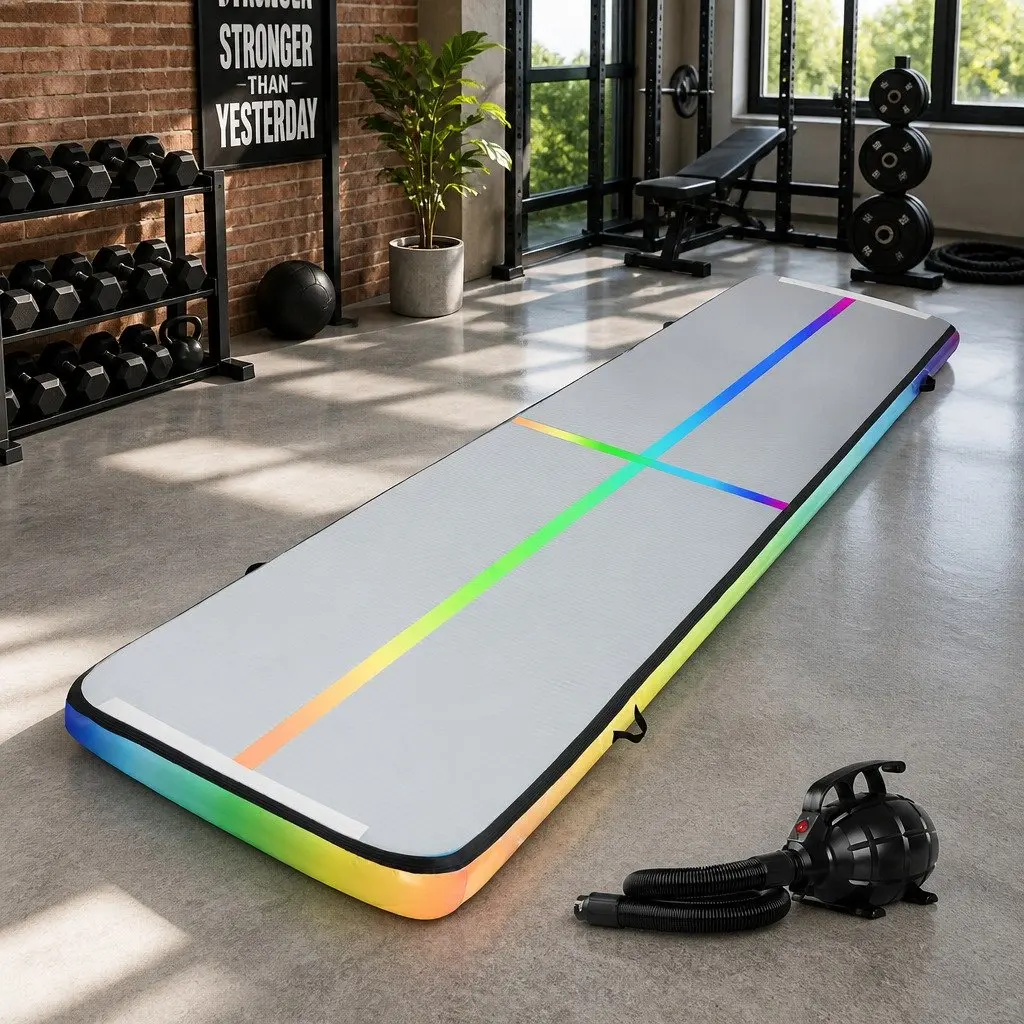 5M Air Track Gymnastics Mat Inflatable Exercise Training Anti-Slip Surface