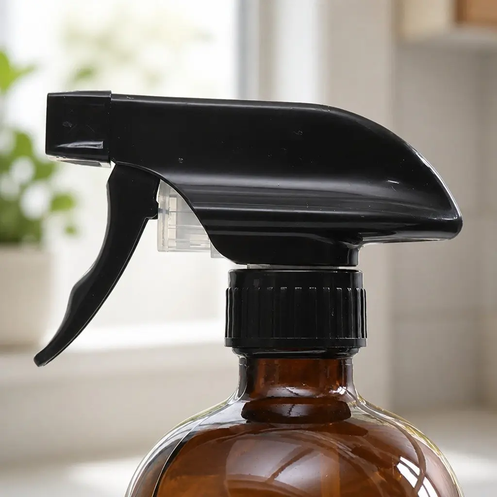 Amber Glass Spray Bottles 500ml Ergonomic Trigger Nozzle Rotatable Nozzle Fine Mist Stream
