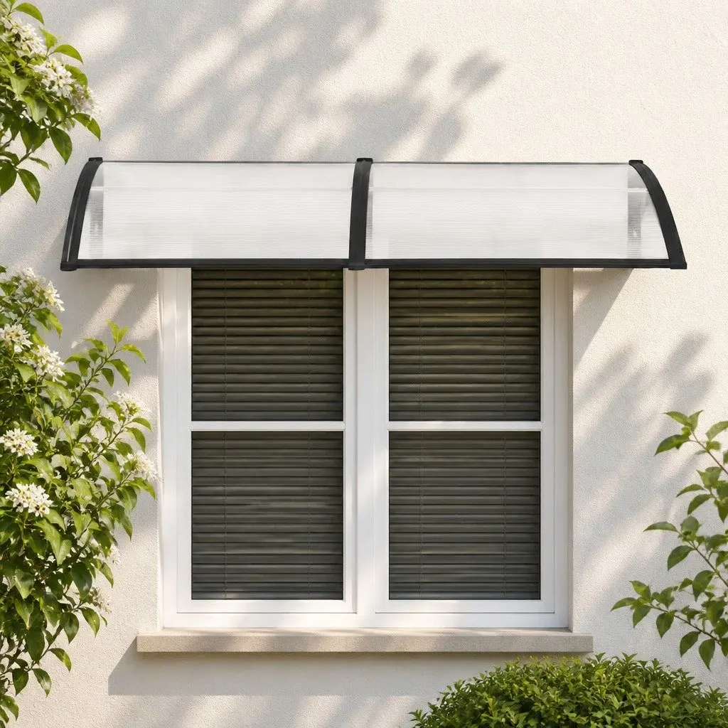 Awning Transparent 0.8M x 2M Polycarbonate Panel UV and Rain Resistant