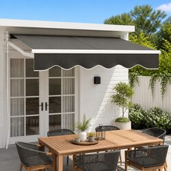 Compact Folding Arm Awning 2m x 1.5m Grey Shade