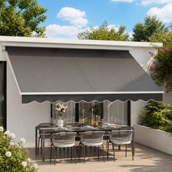 Compact Folding Arm Awning for Outdoor Comfort