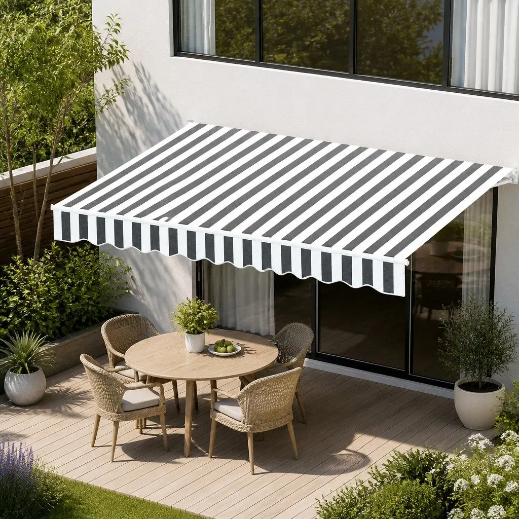 4m x 3m Folding Awning with Hand Crank