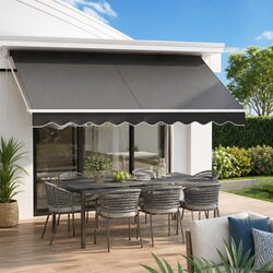 Your Folding Arm Awning Awaits: 4.5M x 2.5M Grey