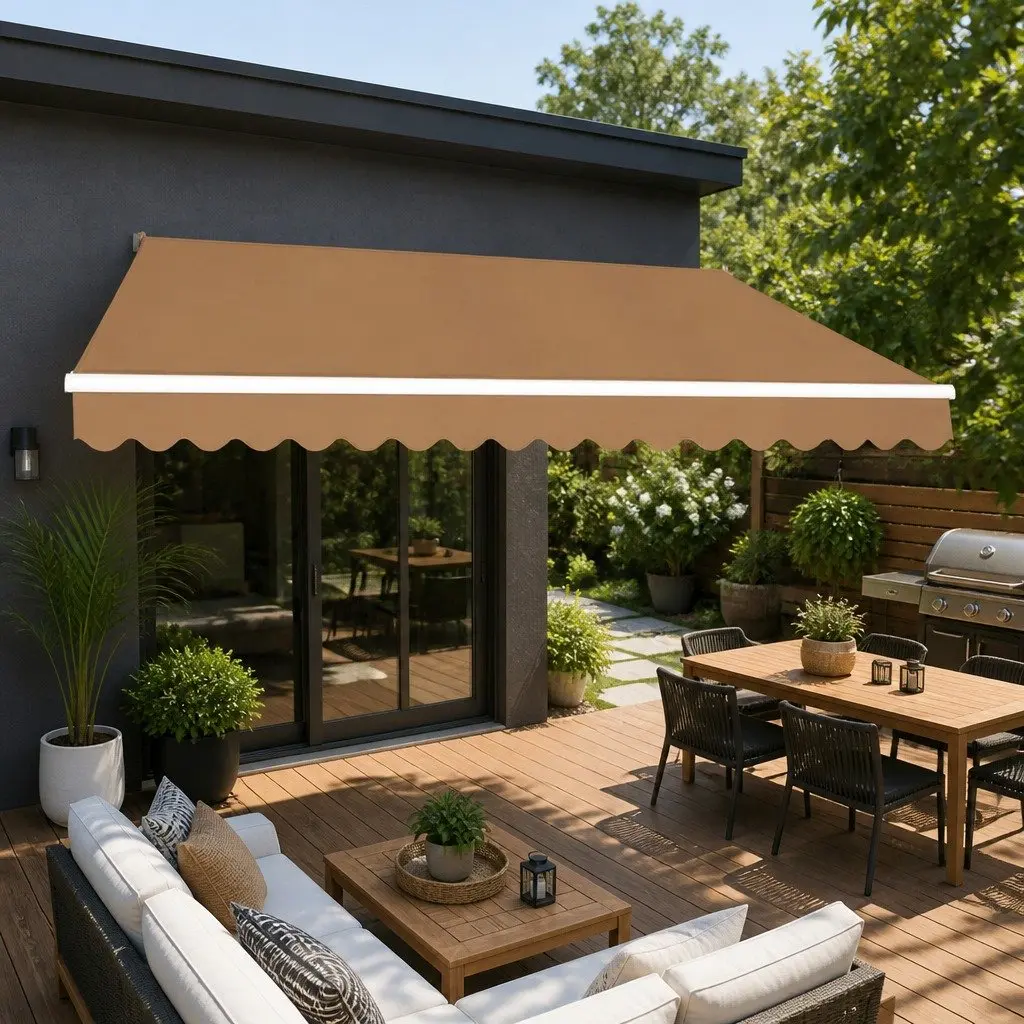 Motorised Awning for Easy Shade Adjustment