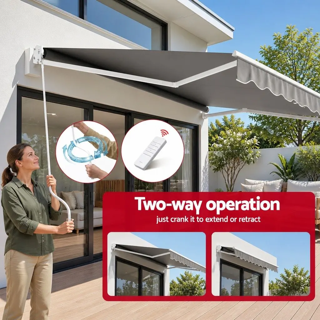 3.5M x 3M Motorised Folding Arm Awning