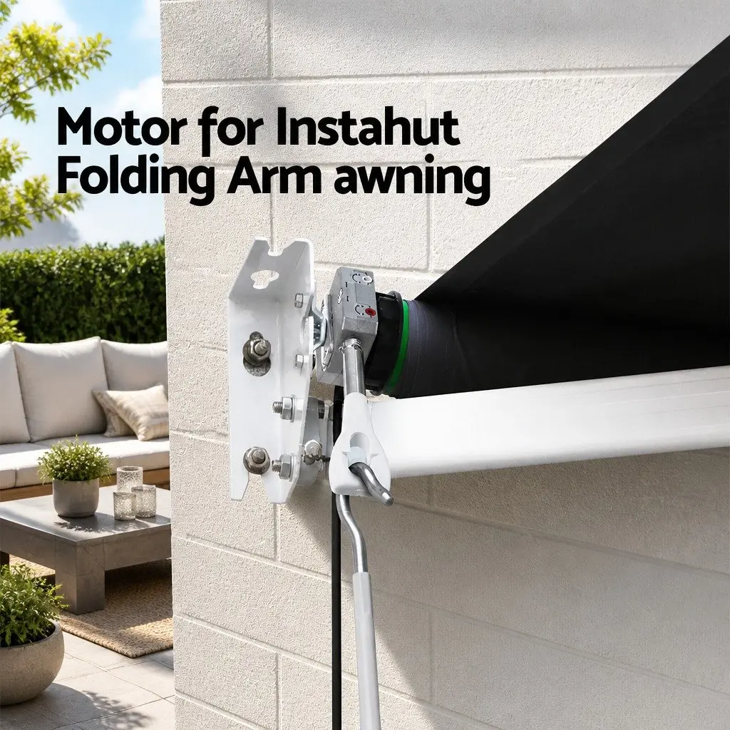 Folding Arm Awning Motor Green 230V Remote Control 40NM Overheating Protection