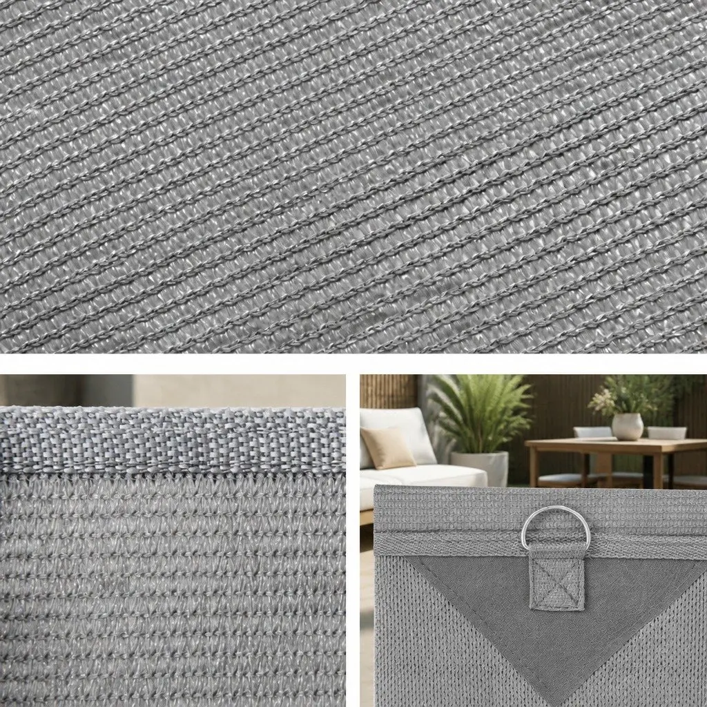Caravan Privacy Screen Grey 4.9 x 1.95M UV Protection Water-Repellent Easy Setup