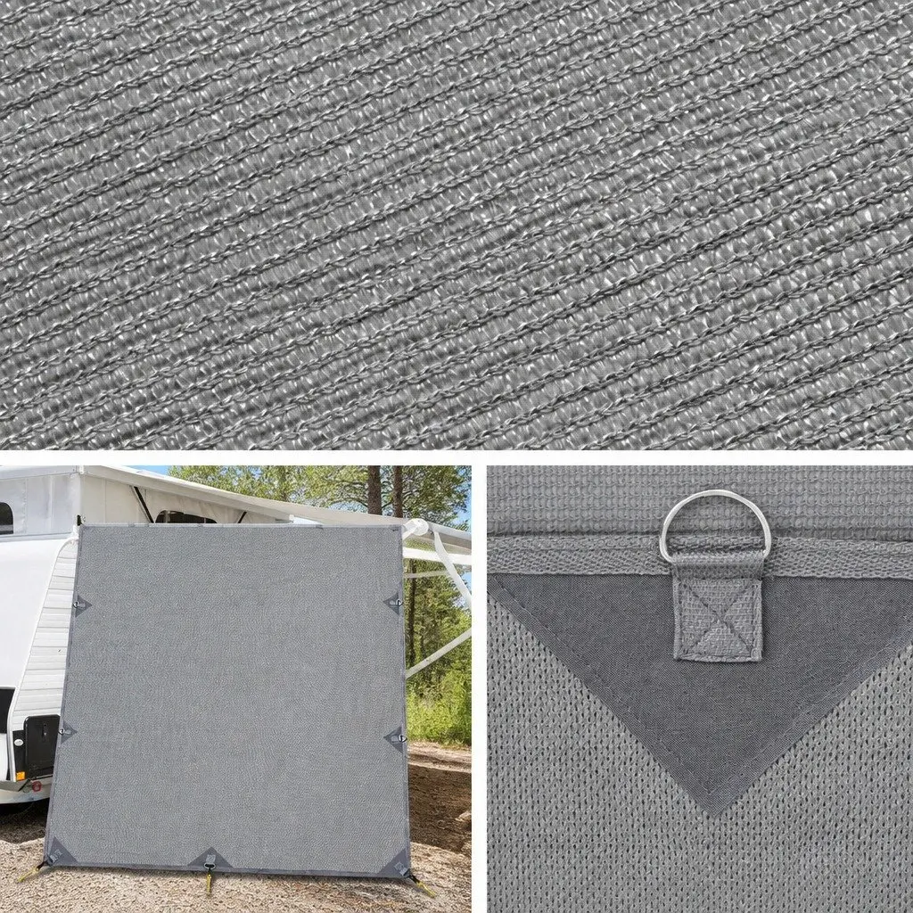Caravan Pop Top End Screen Roll Out Awning Privacy Shade 2.1x1.8M Grey