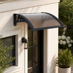 Compact Window Door Awning Canopy, UV Rain Protection 0.6m x 0.6m