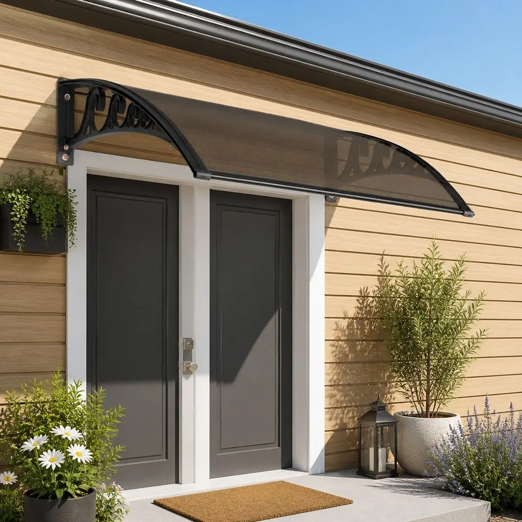 Awning Brown 1m x 4m Polycarbonate Panel Shade Canopy Cover