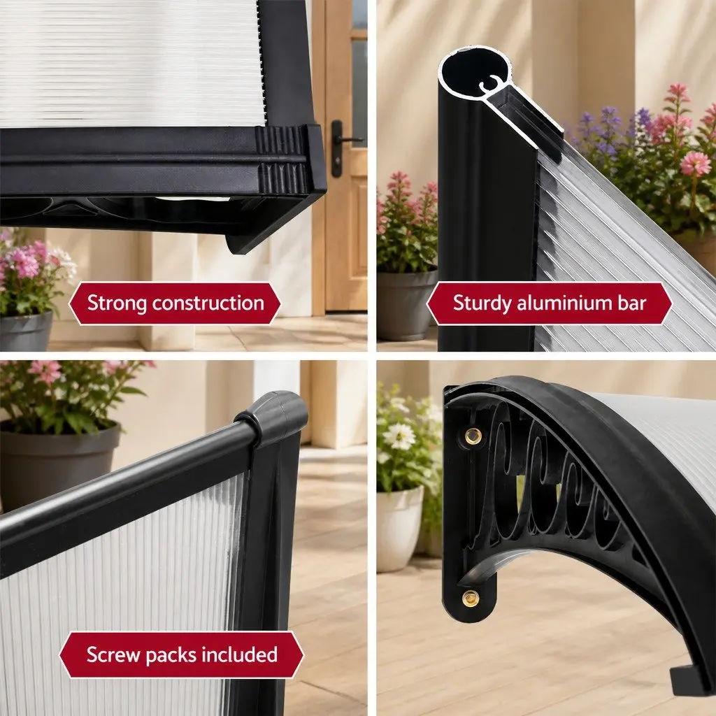 Awning Transparent Panel 1m x 1m UV Rain Resistant DIY Installation
