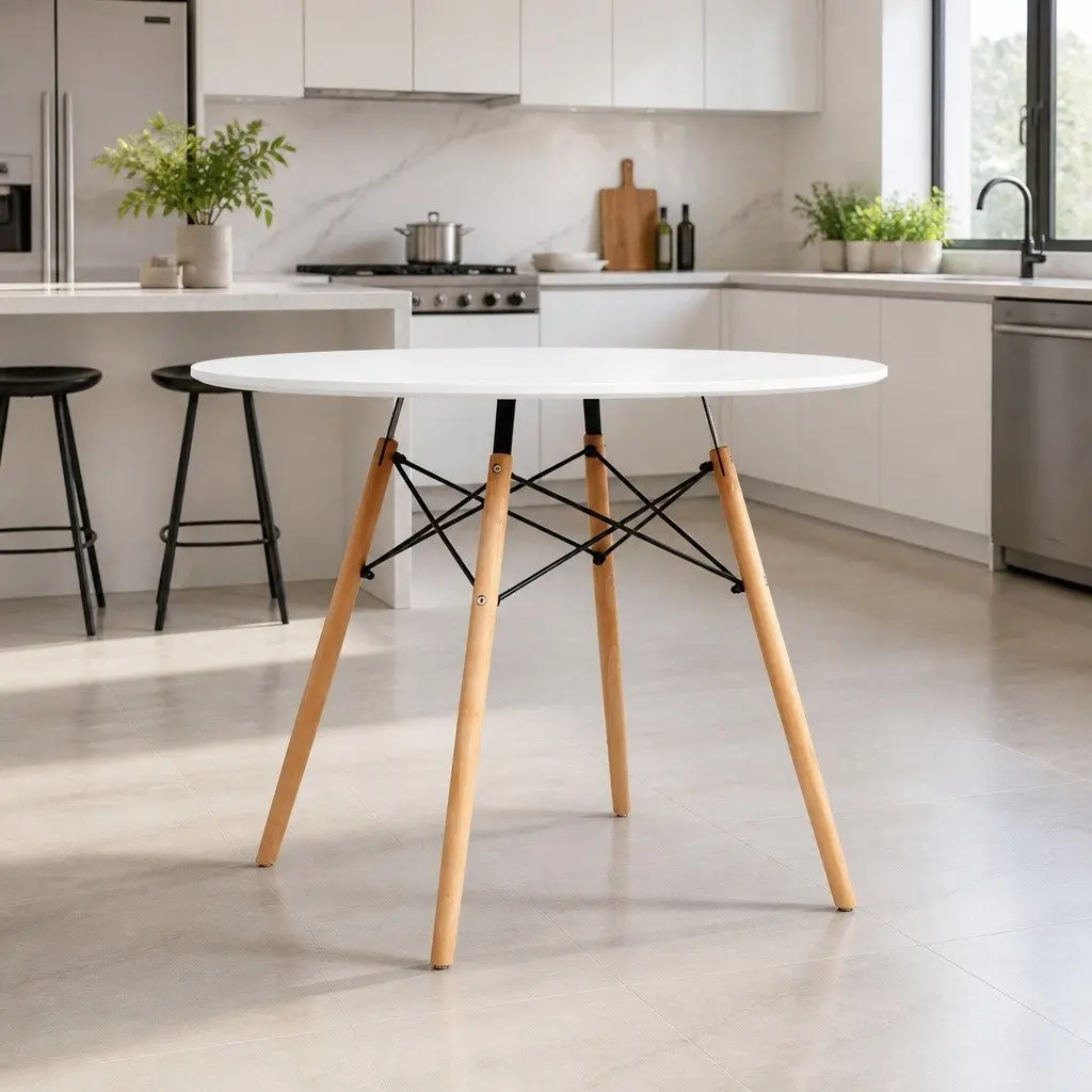 Round Dining Table 90cm for 4 People