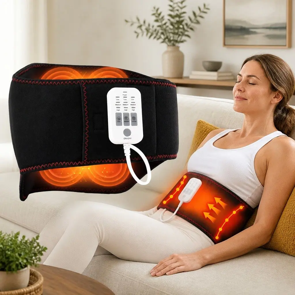 Lumbar Support Belt with Massage and Heat