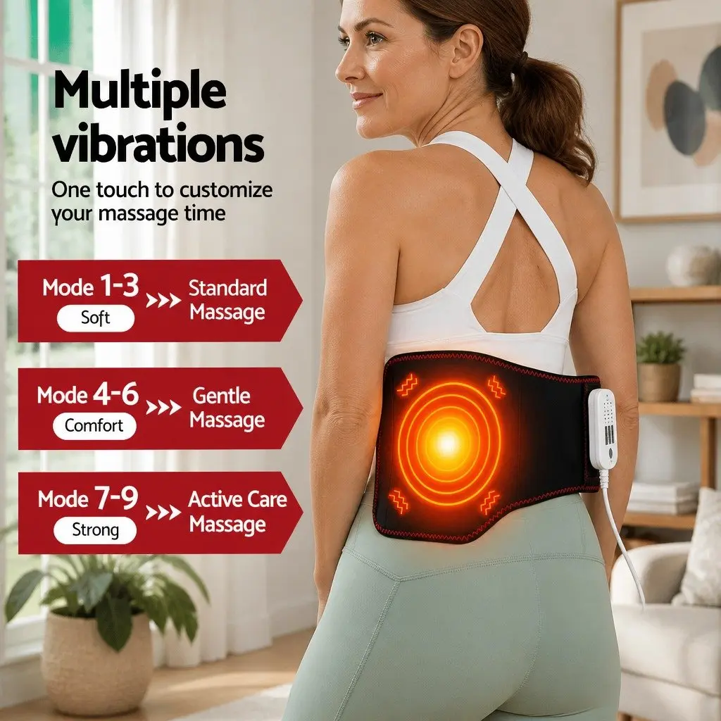 Lumbar Support Belt with Massage and Heat