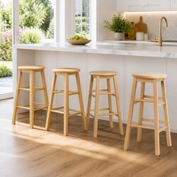 Compact and Sturdy Bar Stools Set of 4