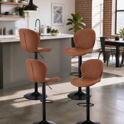 Discover Comfort with Brown Bar Stools Set of 4