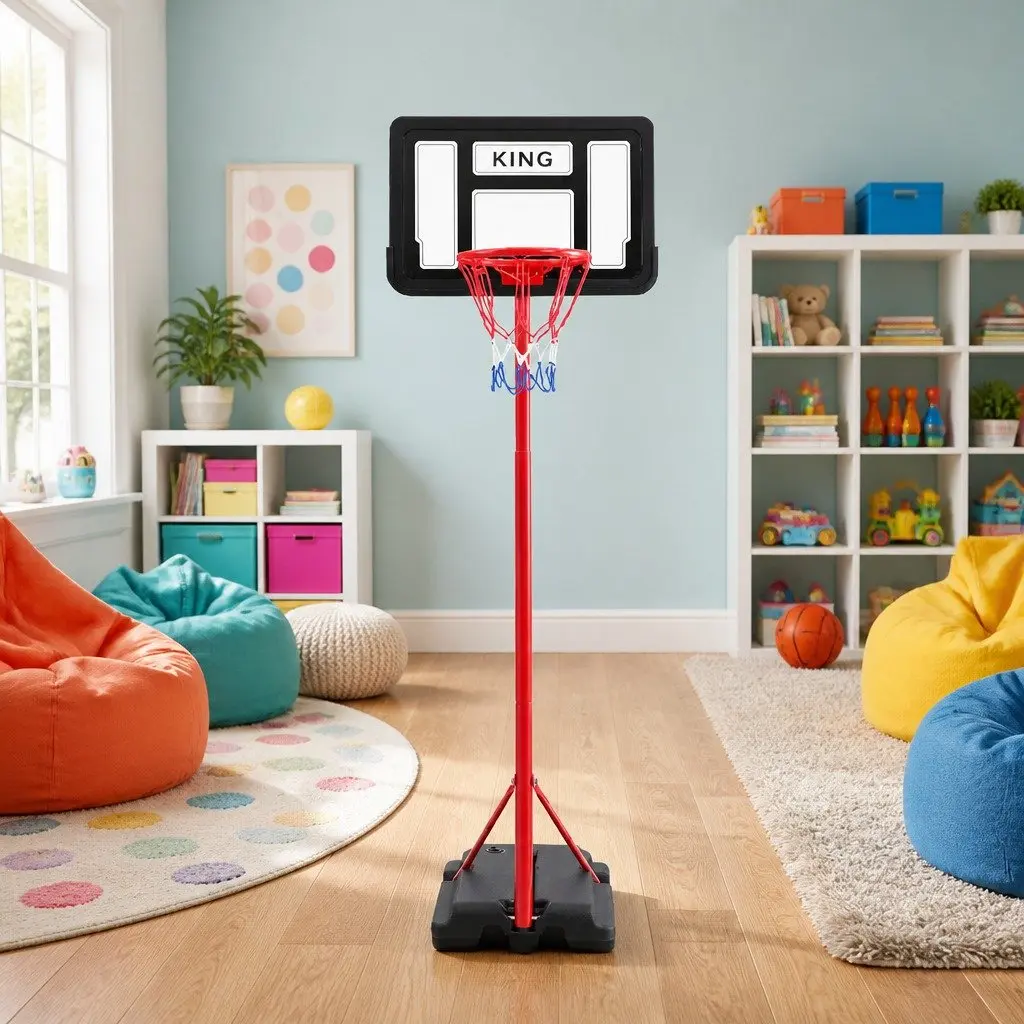 Kids Basketball Hoop Stand System Adjustable 1.15m to 1.6m Portable Play
