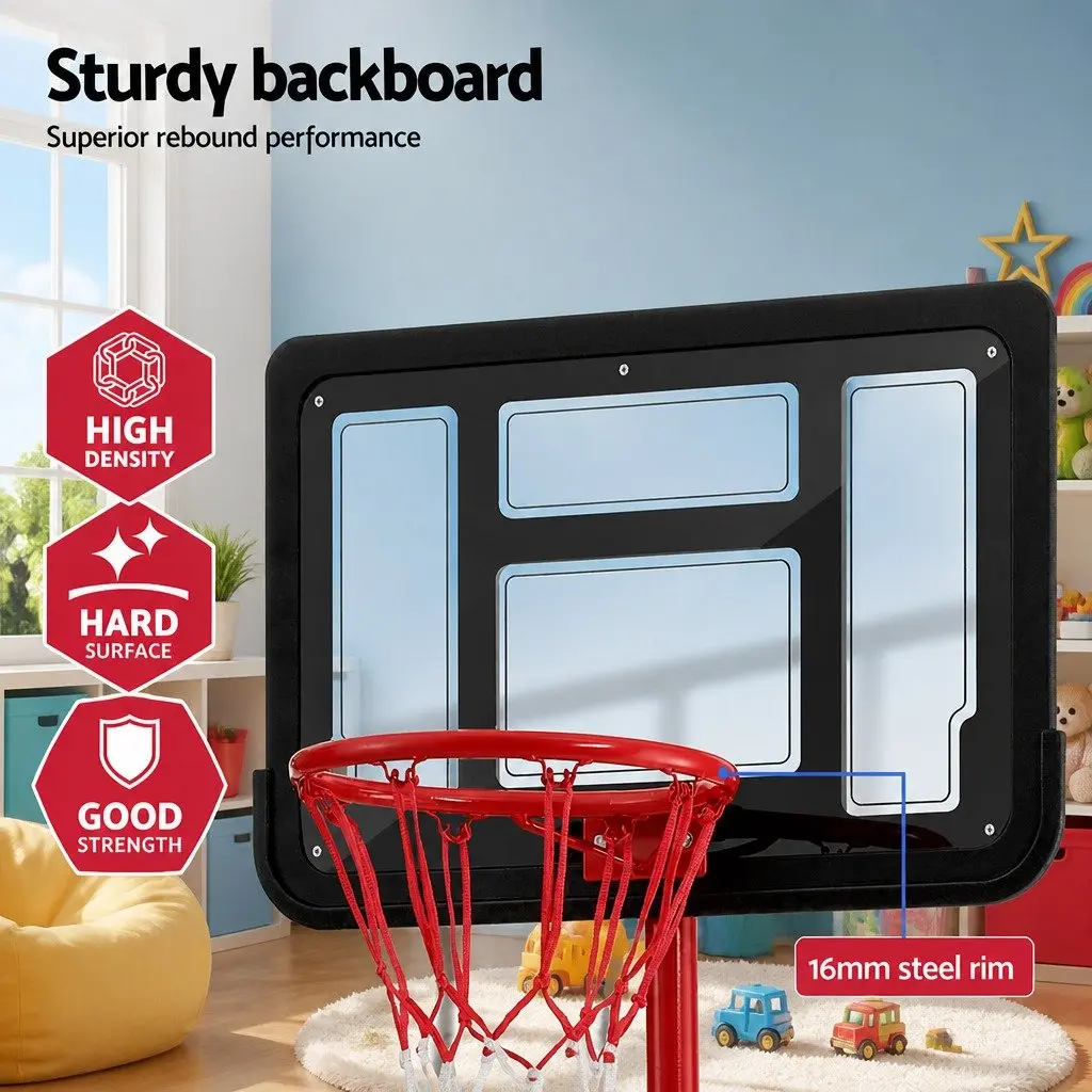 Kids Basketball Hoop Stand System Adjustable 1.15m to 1.6m Portable Play