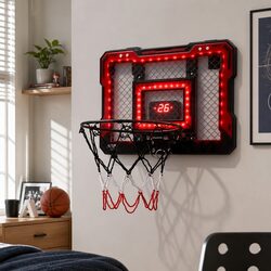 Compact Mini Basketball Hoop with Electronic Scoreboard Features