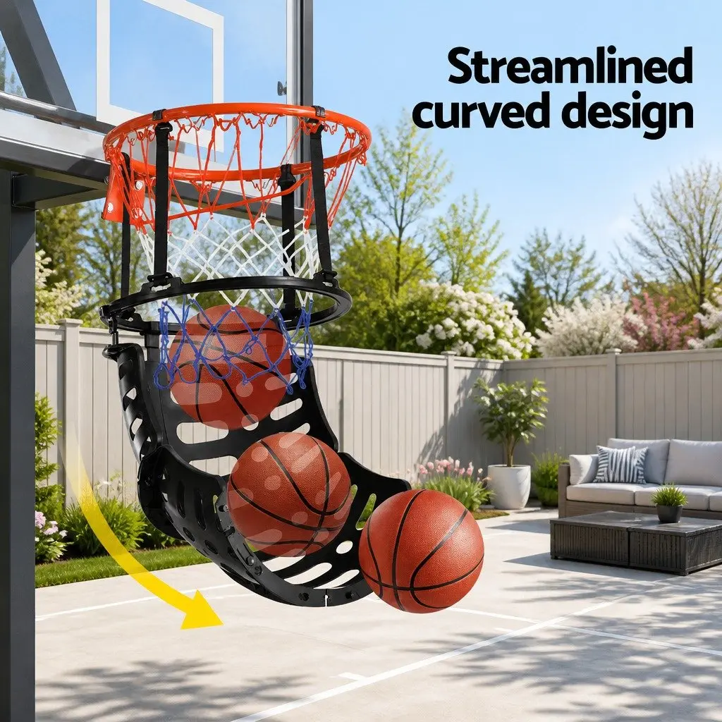 Basketball Hoop Rebounder Black 360° Ball System Training Attachment