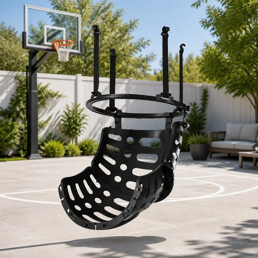 Basketball Hoop Rebounder Black 360° Ball System Training Attachment