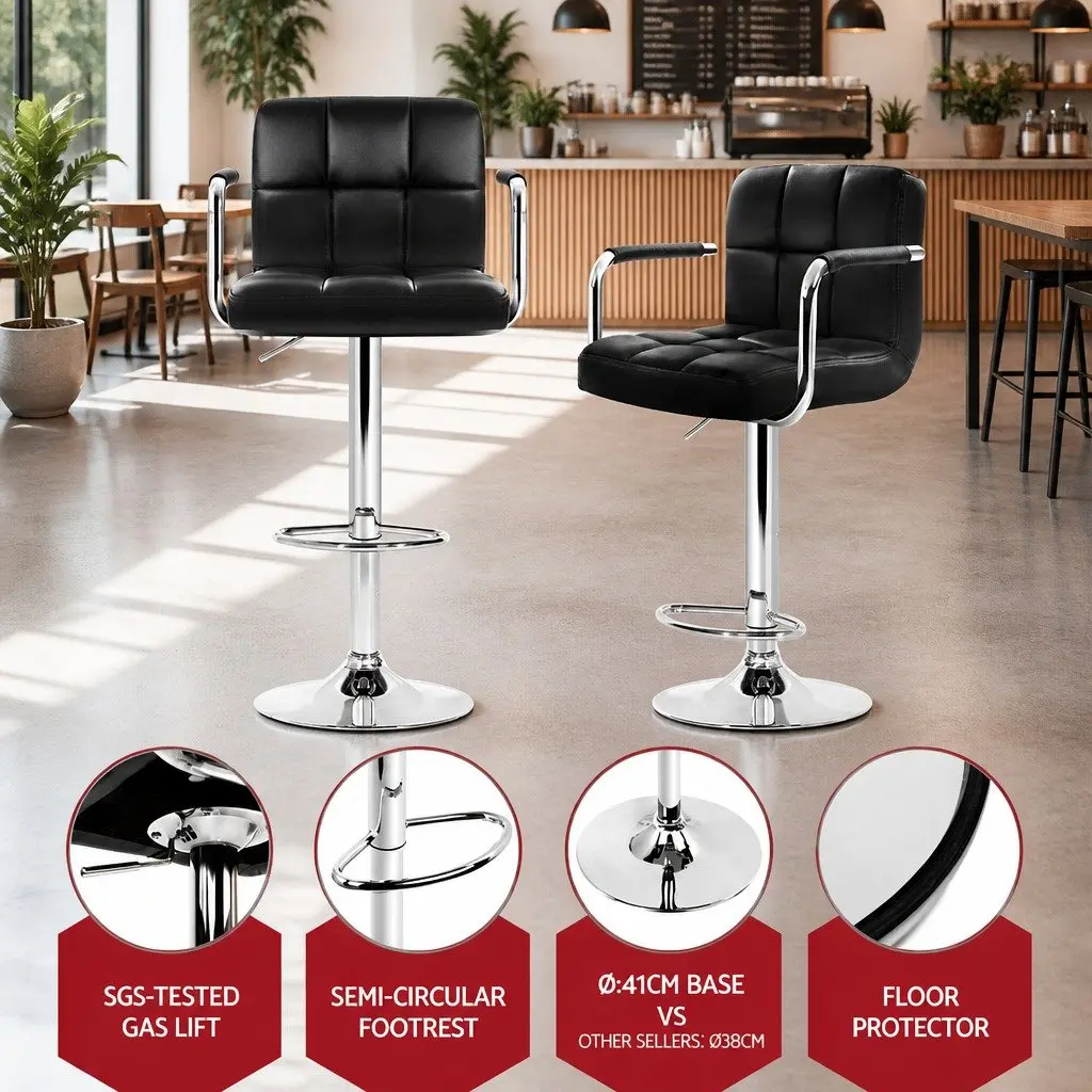 Bar Table and Stools Set Swivel Height Adjustable Dining Cafe Kitchen Furniture
