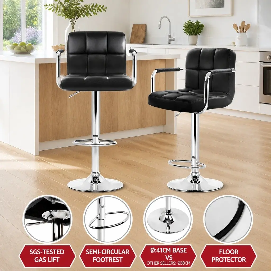 Bar Table and Stools Set Adjustable Swivel Kitchen Dining Chairs Cafe Pub