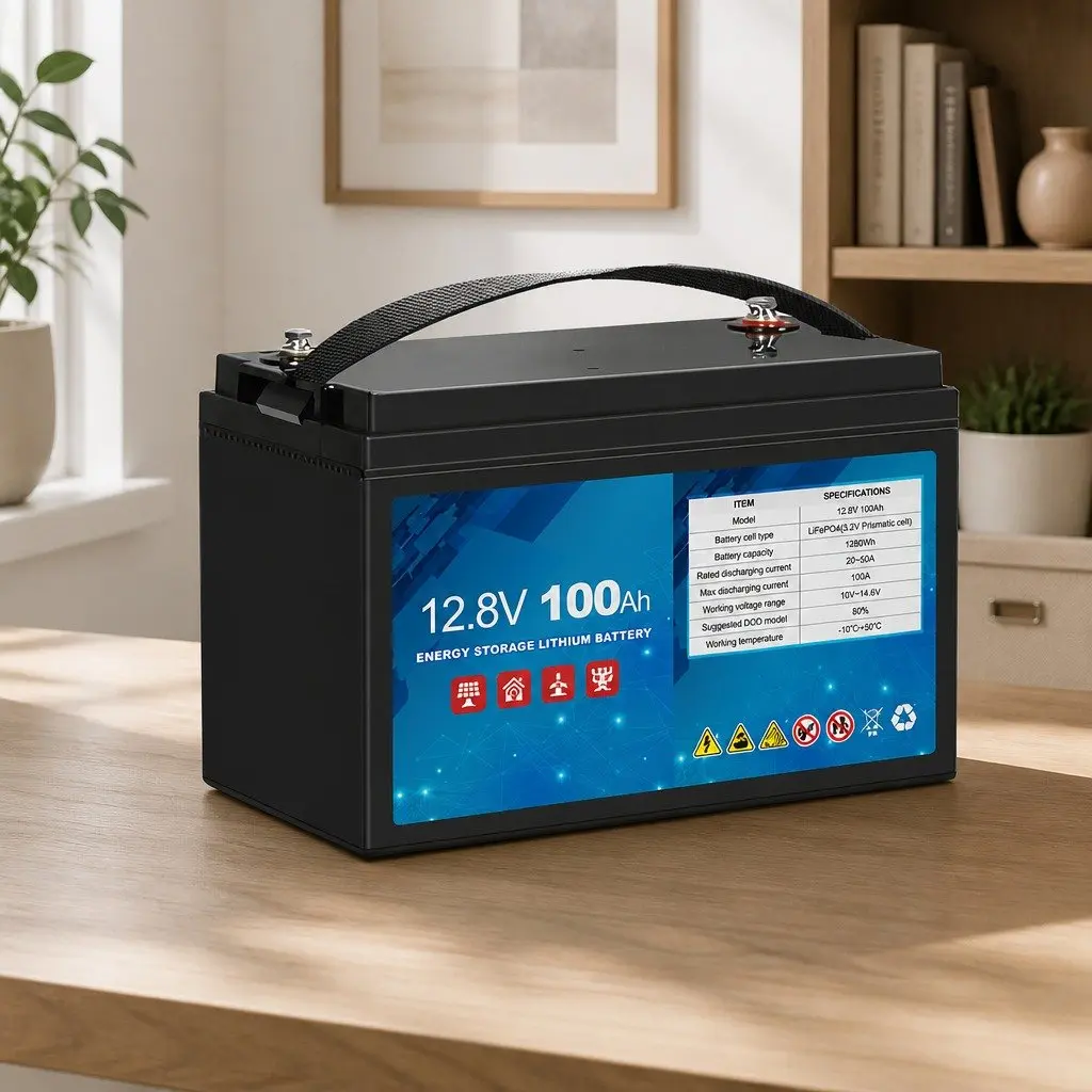 12V Deep Cycle Battery Rugged ABS Case Maintenance Free Lithium Iron Portable Application