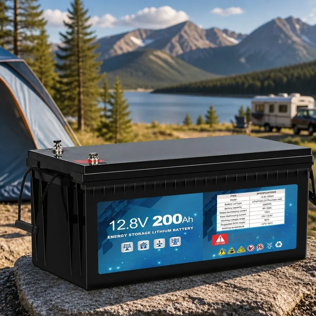 12V Lithium Iron LiFePO4 Deep Cycle Battery ABS Case Shockproof Leakproof Carry