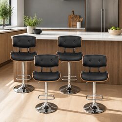 Set of 4 Bar Stools: Stylish and Functional Swivel Design
