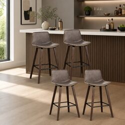 Compact and Stylish Bar Stools - Set of 4