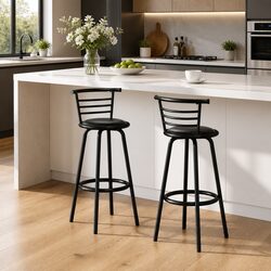 Black Swivel Bar Stools for Your Dining Comfort