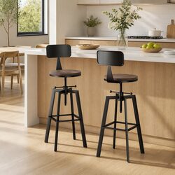 Concise and Comfortable Bar Stools with Swivel Feature