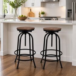 Compact and Stylish Adjustable Bar Stools