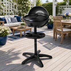Electric BBQ Grill Smoker Benchtop Indoor Outdoor Cooking 2000W Adjustable