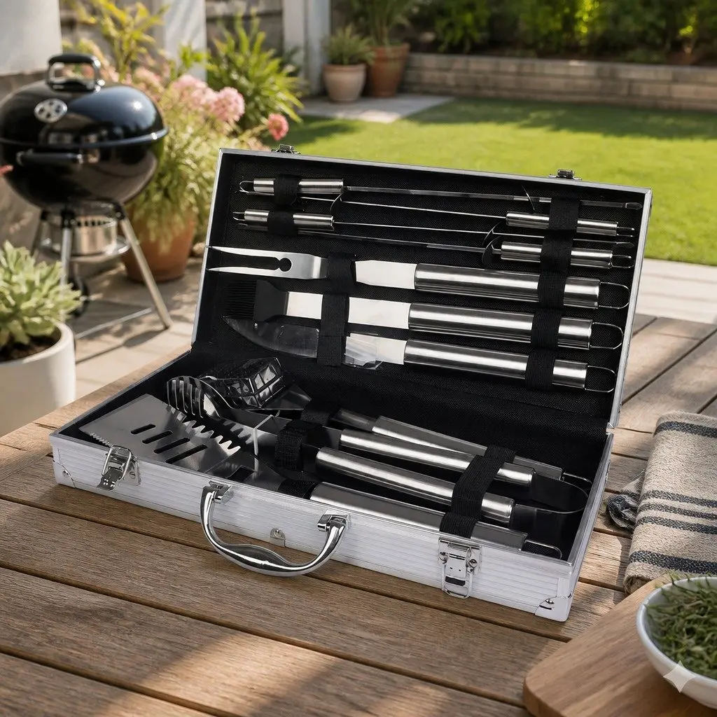 10Pc BBQ Tool Set for Grilling