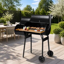 Compact and Effective Offset Charcoal BBQ Smoker