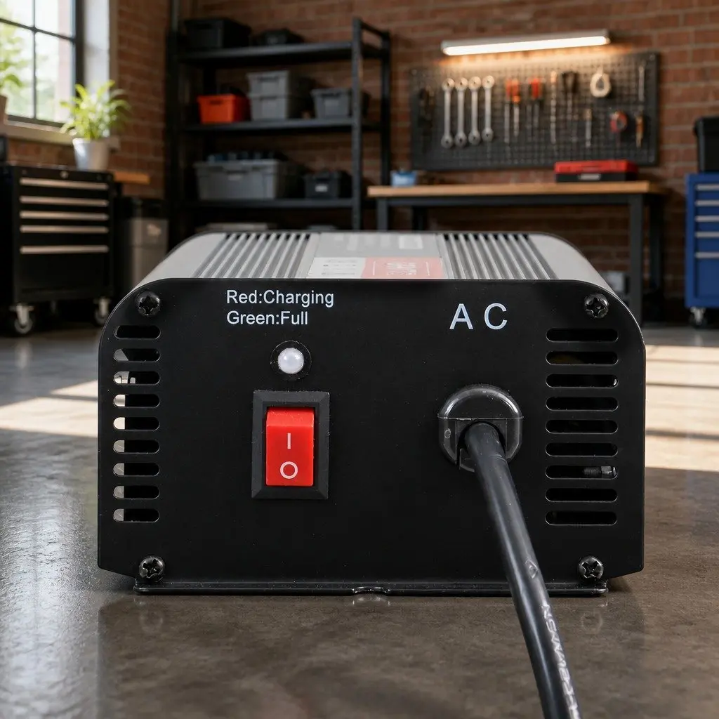 12V Battery Charger Black Portable Inverter 20A Automatic Operating System