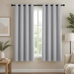 Efficient Grey Blockout Curtains 132x160cm for Light Control