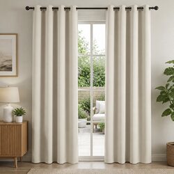 Concise Blockout Curtains 2 Panels 132x213cm in Beige
