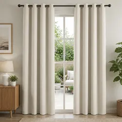 Concise Blockout Curtains 2 Panels 132x213cm in Beige