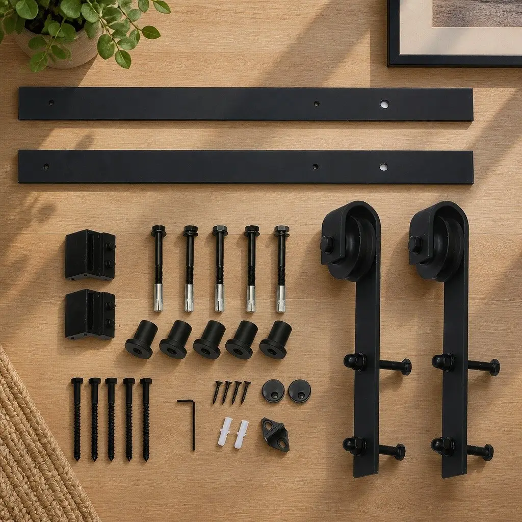 Sliding Barn Door Track Kit 2M Hardware Set Single Door Rail Antique Classic