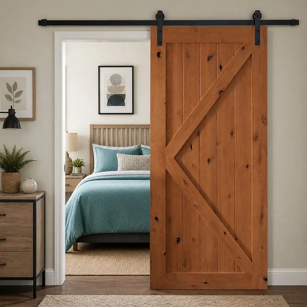 Sliding Barn Door Track Kit 2M Hardware Set Single Door Rail Antique Classic