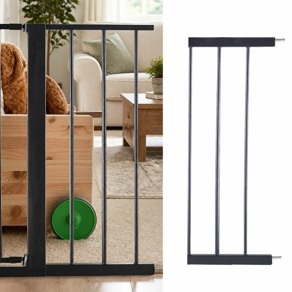 Black Extension Panel 20cm Wide Only - No Safety Gate Included
